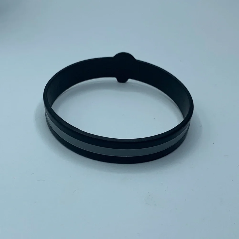 Punisher Thin Silver Gray Line Bracelet Wristband Correctional Officers